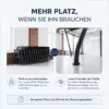 Klappbarer Konferenzstuhl Linea Schwarz zur platzsparenden Lagerung und flexiblen Raumgestaltung