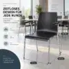 Konferenzstuhl TEXAS GRAND CR Schwarz maße